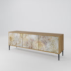 SUNFLOWER BLUR TV-Lowboard mit 3 Türen in Eiche-Optik