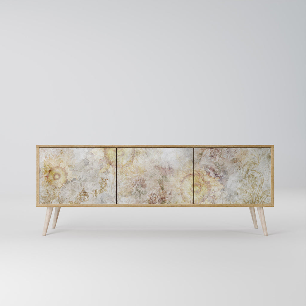 SUNFLOWER BLUR TV-Lowboard mit 3 Türen in Eiche-Optik