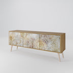 SUNFLOWER BLUR TV-Lowboard mit 3 Türen in Eiche-Optik