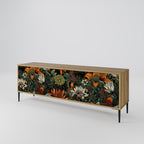 MIDNIGHT SPROUT 3-Door TV Stand in Oak Effect