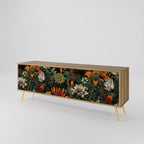 MIDNIGHT SPROUT 3-Door TV Stand in Oak Effect