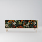 MIDNIGHT SPROUT 3-Door TV Stand in Oak Effect