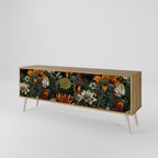 MIDNIGHT SPROUT 3-Door TV Stand in Oak Effect