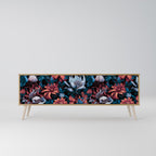 ETHEREAL BLOSSOMS TV-Lowboard mit 3 Türen in Eiche-Optik