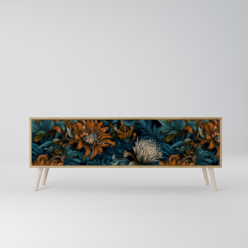 MORNING BLOOM TV-Lowboard mit 3 Türen in Eiche-Optik