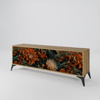 DAWN BLOOM 3-Door TV Stand in Oak Effect