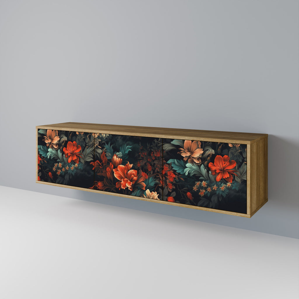 IMAGINARY BLOSSOM TV-Lowboard mit 3 Türen in Eiche-Optik