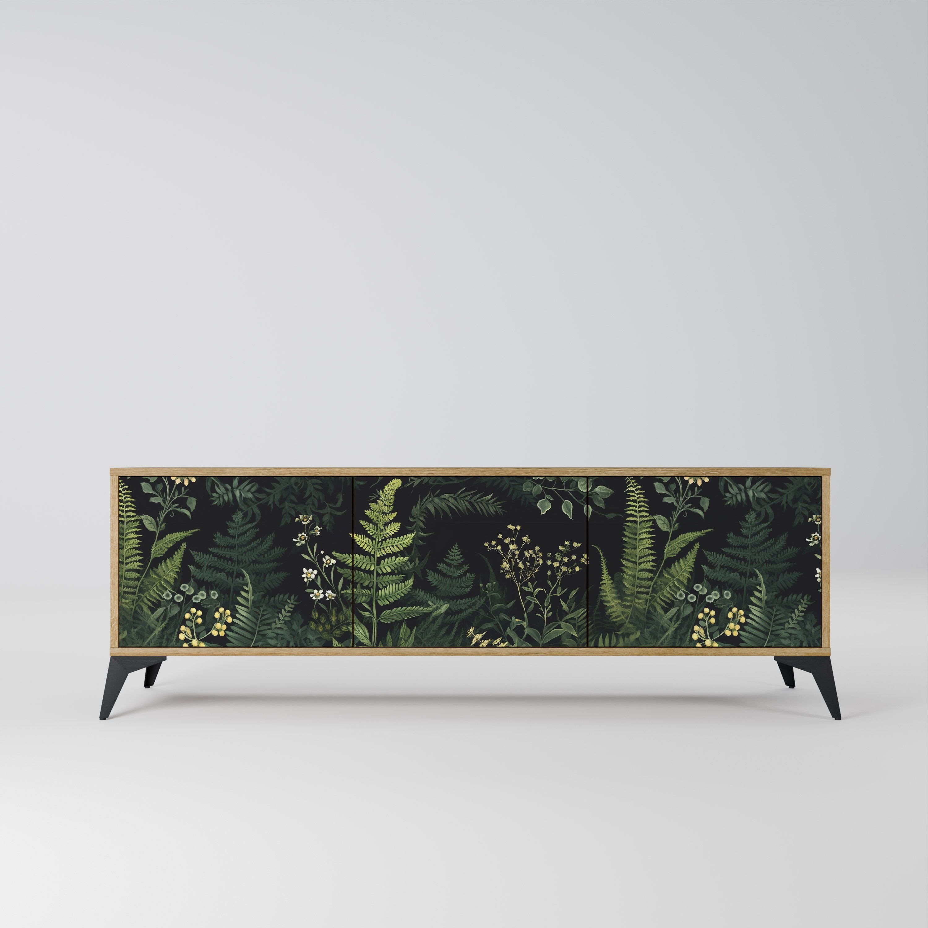 FERN FLOWERS TV-Lowboard mit 3 Türen in Eiche-Optik