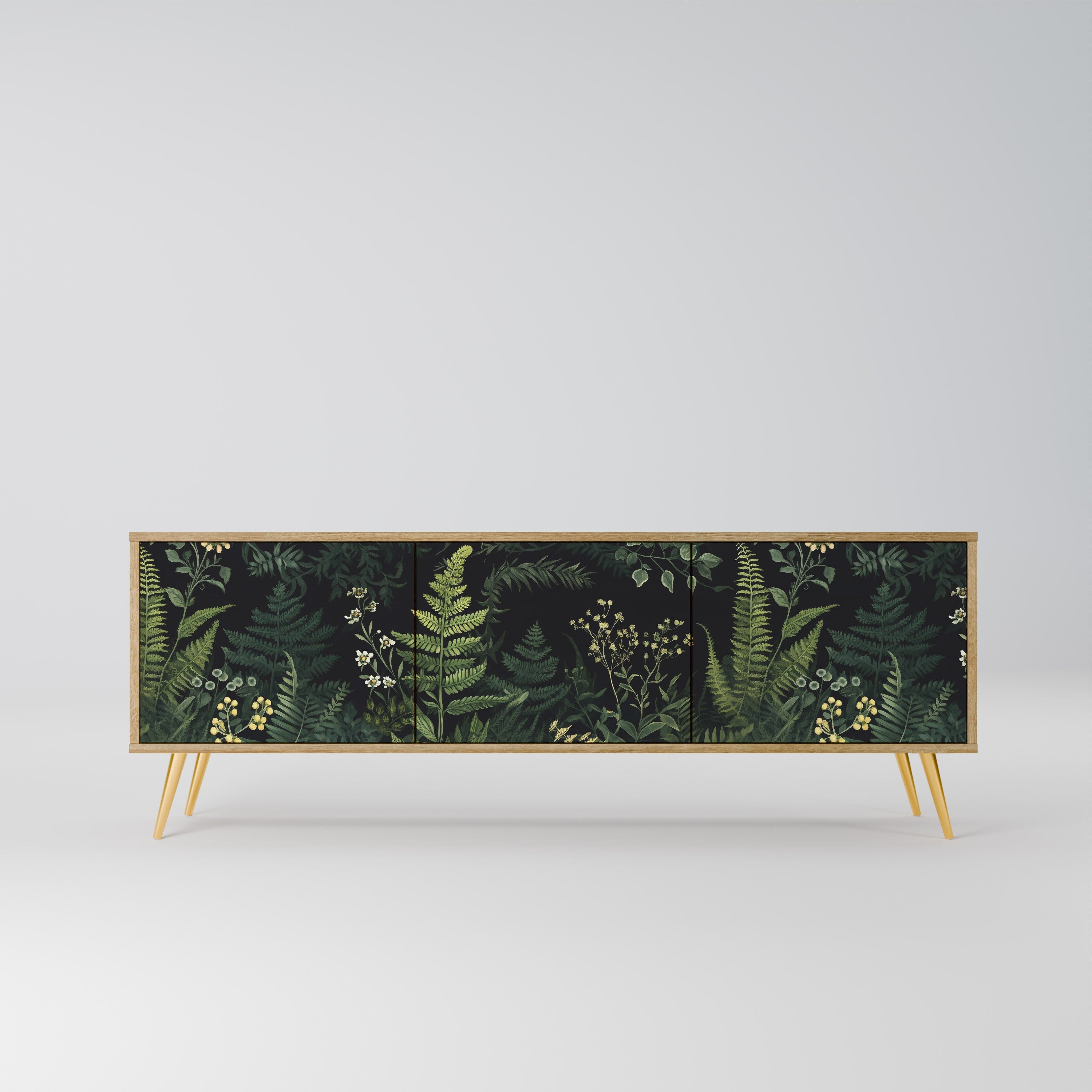FERN FLOWERS TV-Lowboard mit 3 Türen in Eiche-Optik