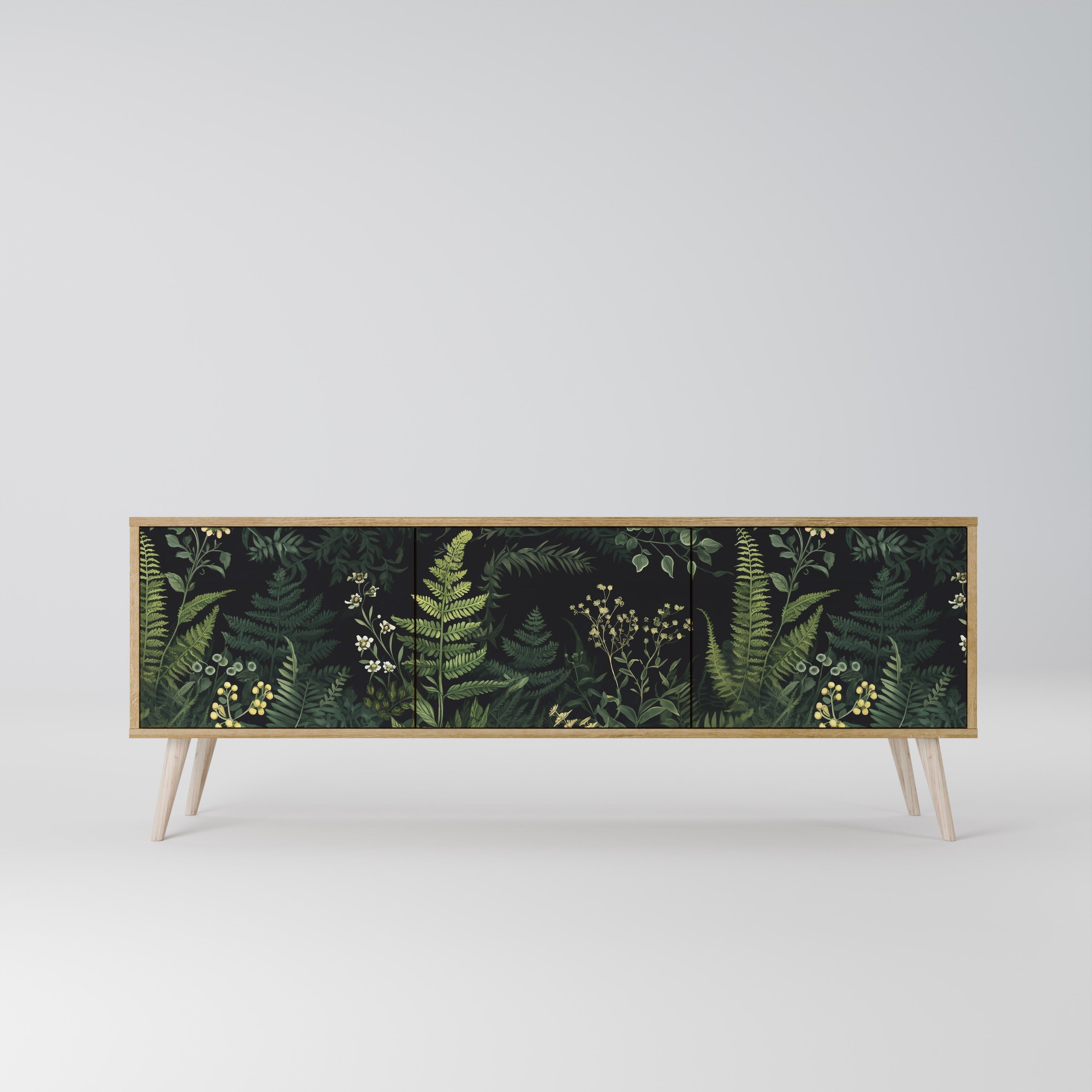 FERN FLOWERS TV-Lowboard mit 3 Türen in Eiche-Optik