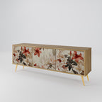 PETAL HARMONY TV-Lowboard mit 3 Türen in Eiche-Optik