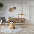 PETAL DISTINGUISH TV-Lowboard mit 3 Türen in Eiche-Optik