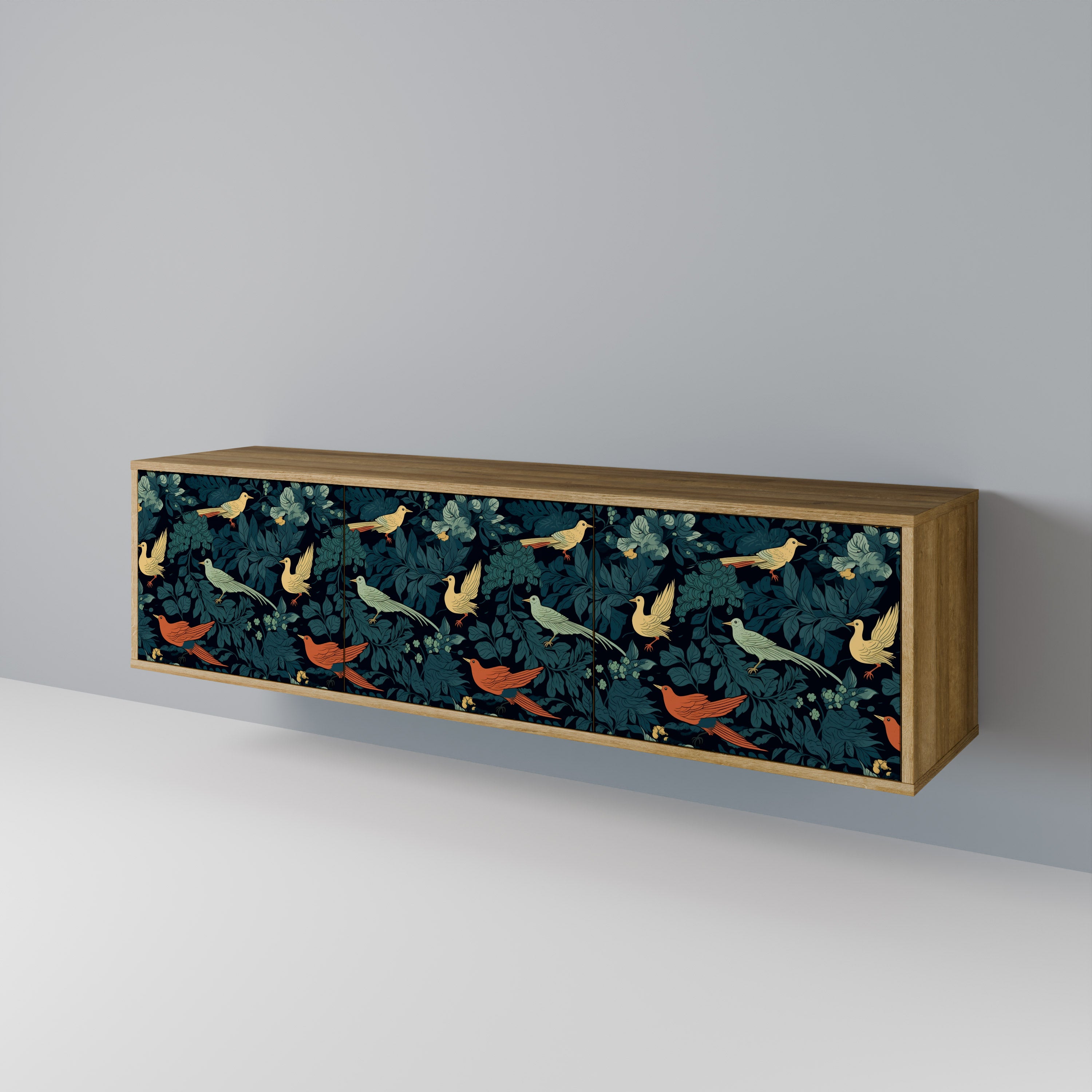 FOWL ORNAMENT 3-Door TV Cabinet