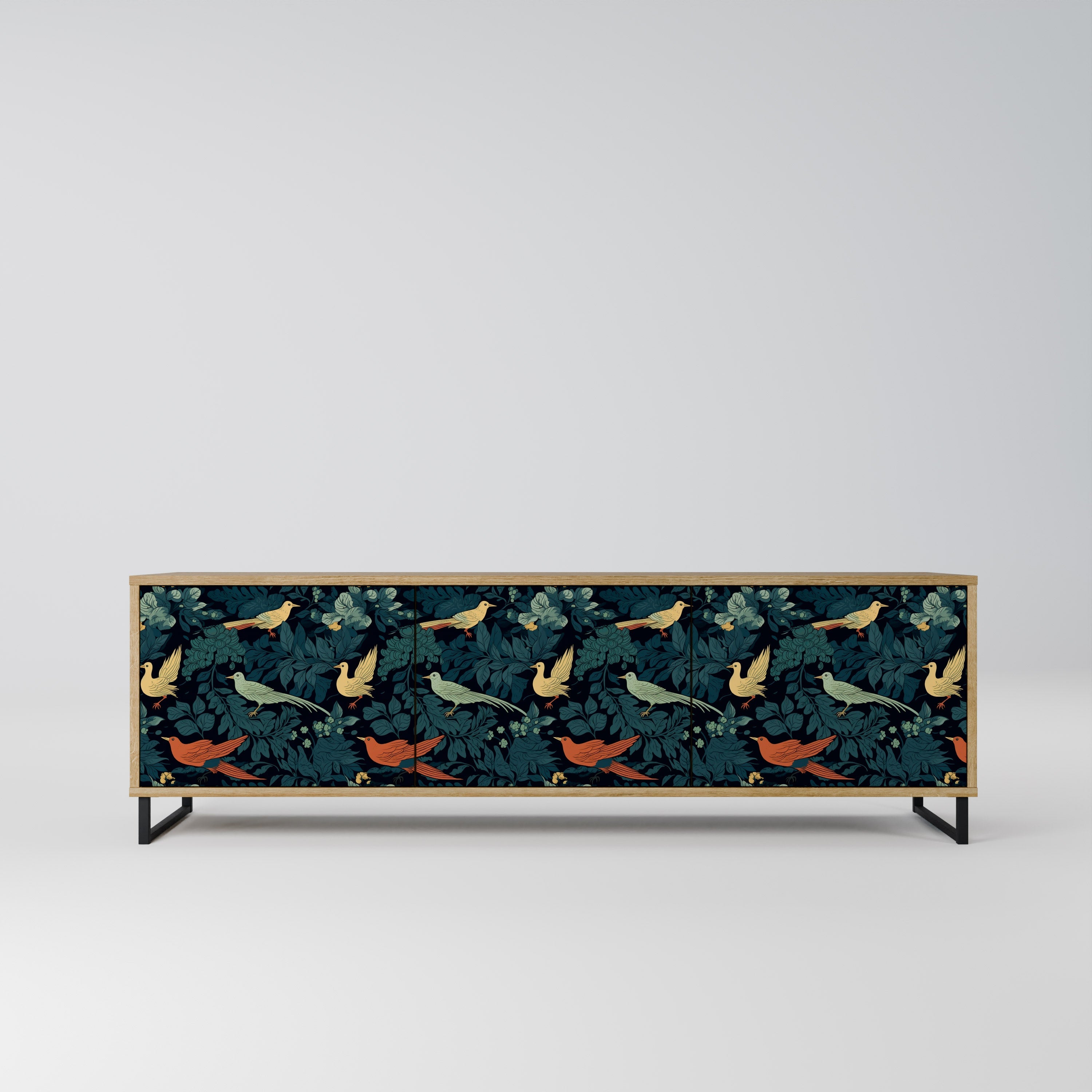 FOWL ORNAMENT TV-Lowboard mit 3 Türen in Eiche-Optik