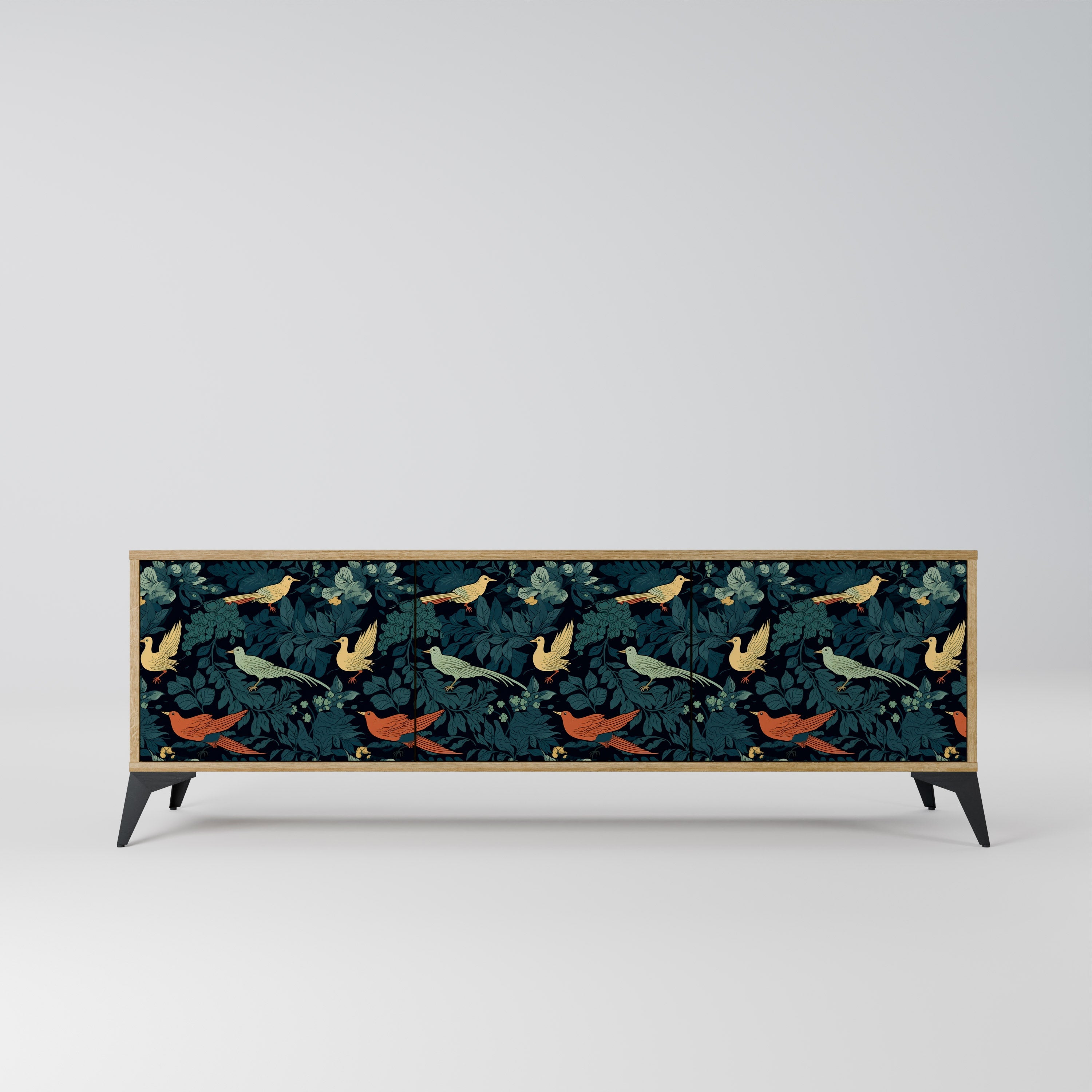 FOWL ORNAMENT TV-Lowboard mit 3 Türen in Eiche-Optik