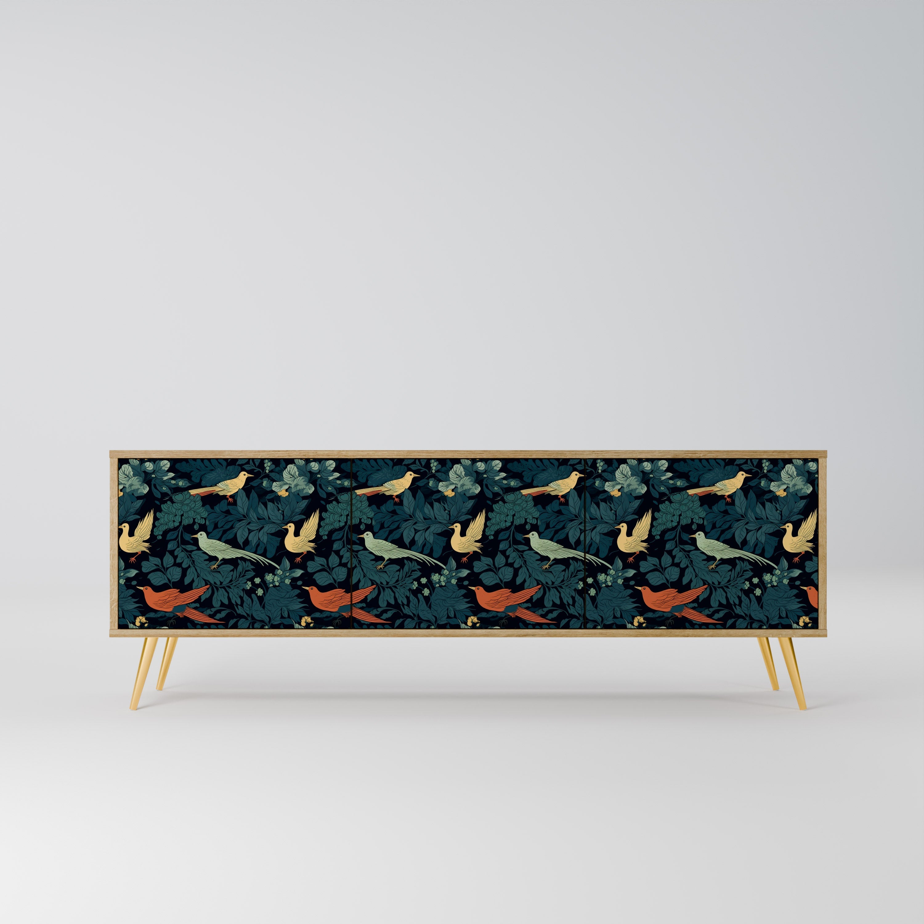 FOWL ORNAMENT TV-Lowboard mit 3 Türen in Eiche-Optik