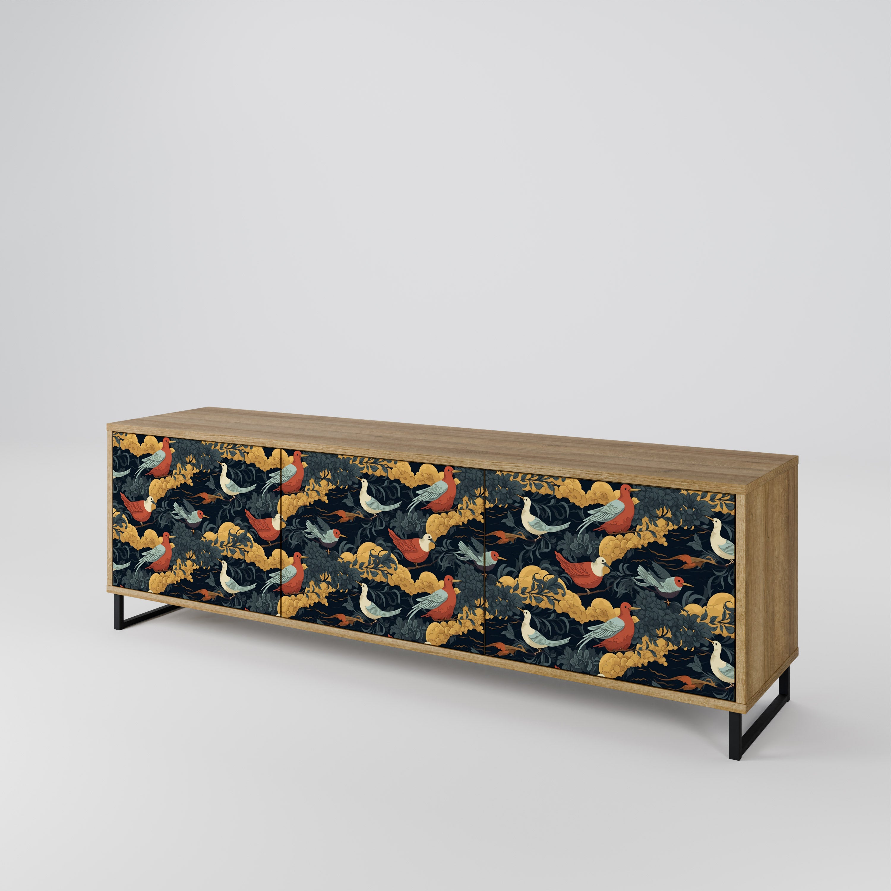 FOWLY DAZE 3-Door TV Cabinet