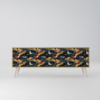 FOWLY DAZE TV-Lowboard mit 3 Türen in Eiche-Optik