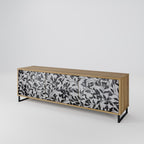 CHARCOAL SPROUT TV-Lowboard mit 3 Türen in Eiche-Optik