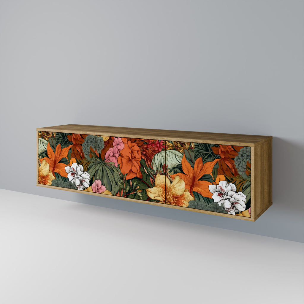 RADIANT FLORA TV-Lowboard mit 3 Türen in Eiche-Optik