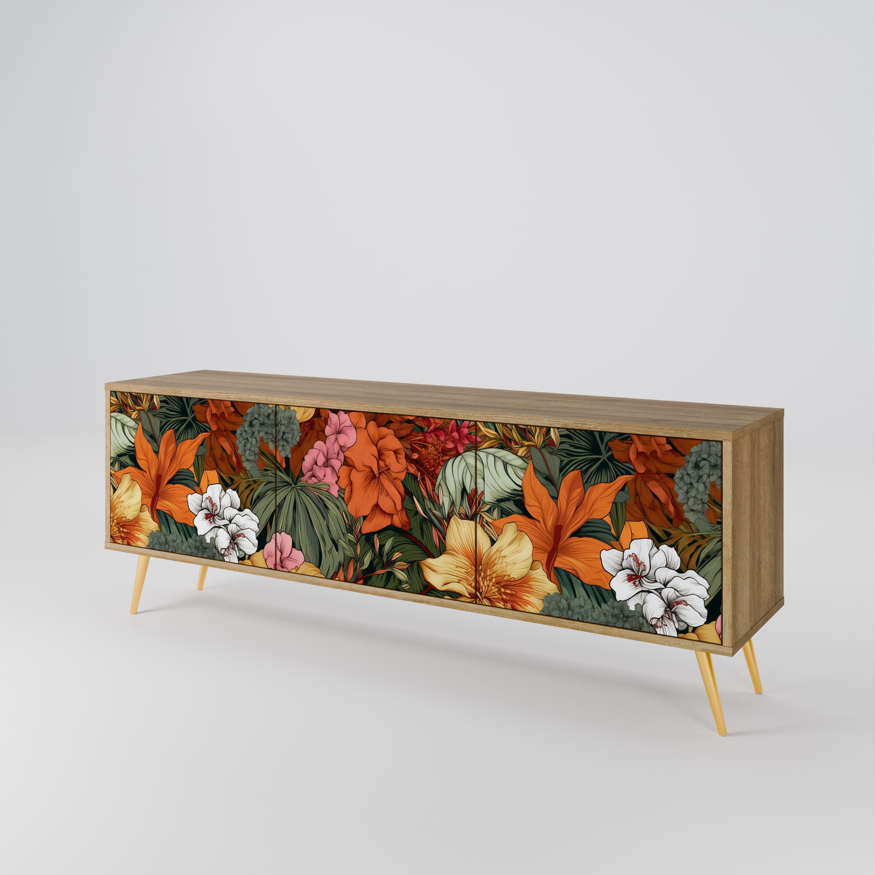 RADIANT FLORA 3-Door TV Cabinet