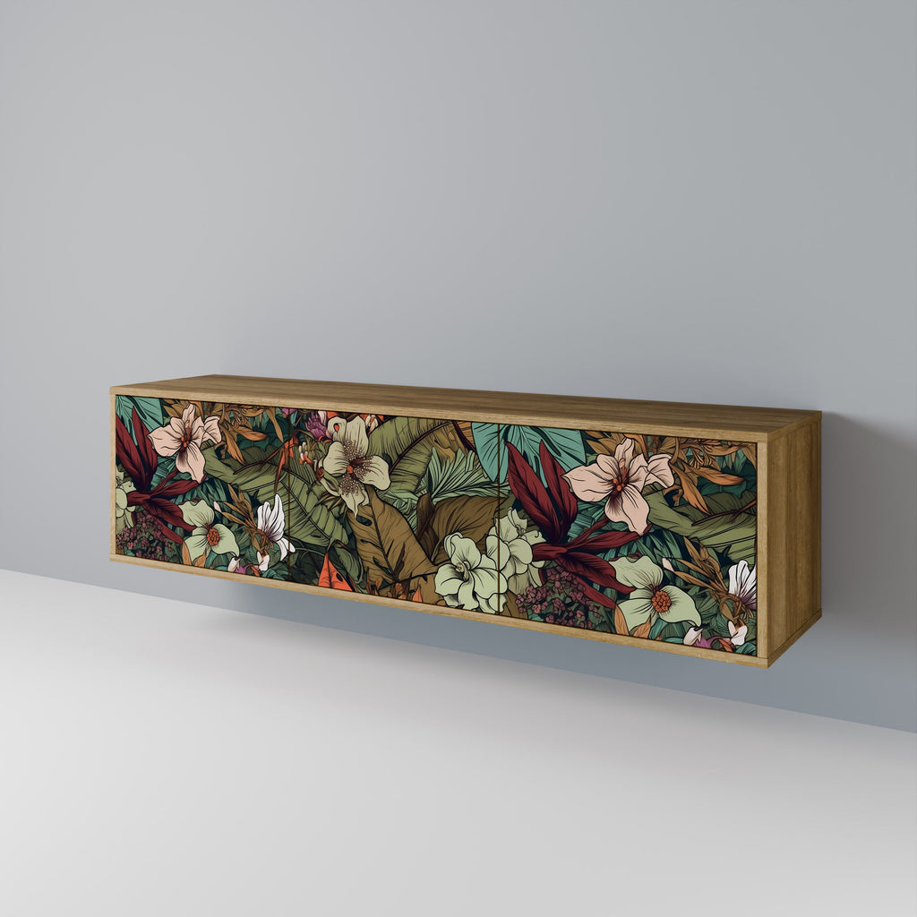 BOTANICAL EMERGENCE TV-Lowboard mit 3 Türen in Eiche-Optik