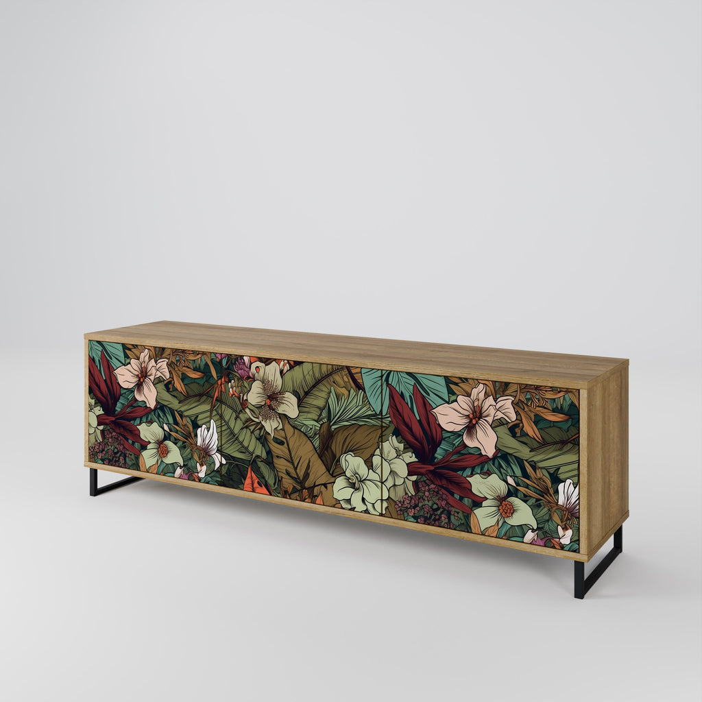 BOTANICAL EMERGENCE TV-Lowboard mit 3 Türen in Eiche-Optik