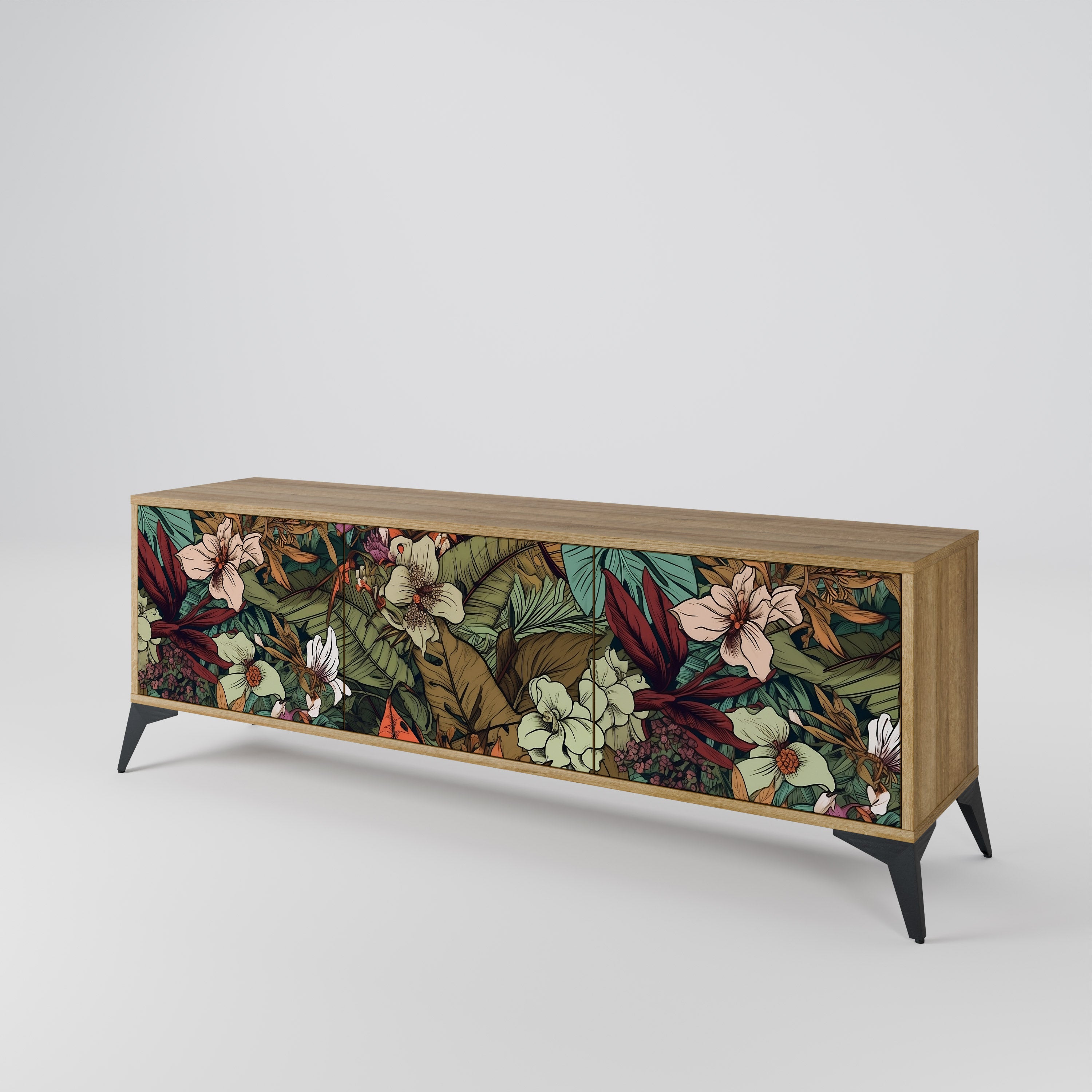 BOTANICAL EMERGENCE 3-Door TV Cabinet