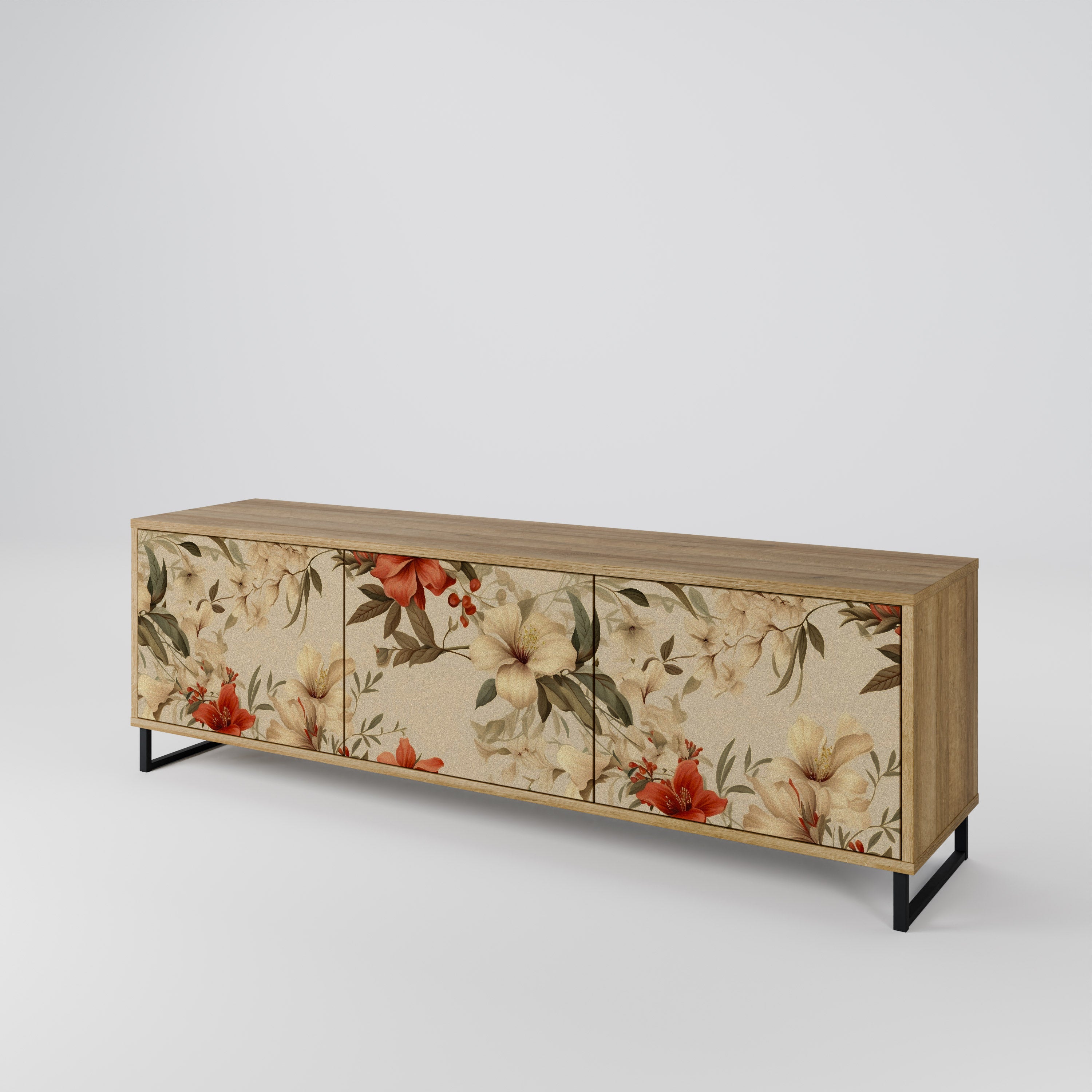 BLOOMING HARMONY 3-Door TV Cabinet