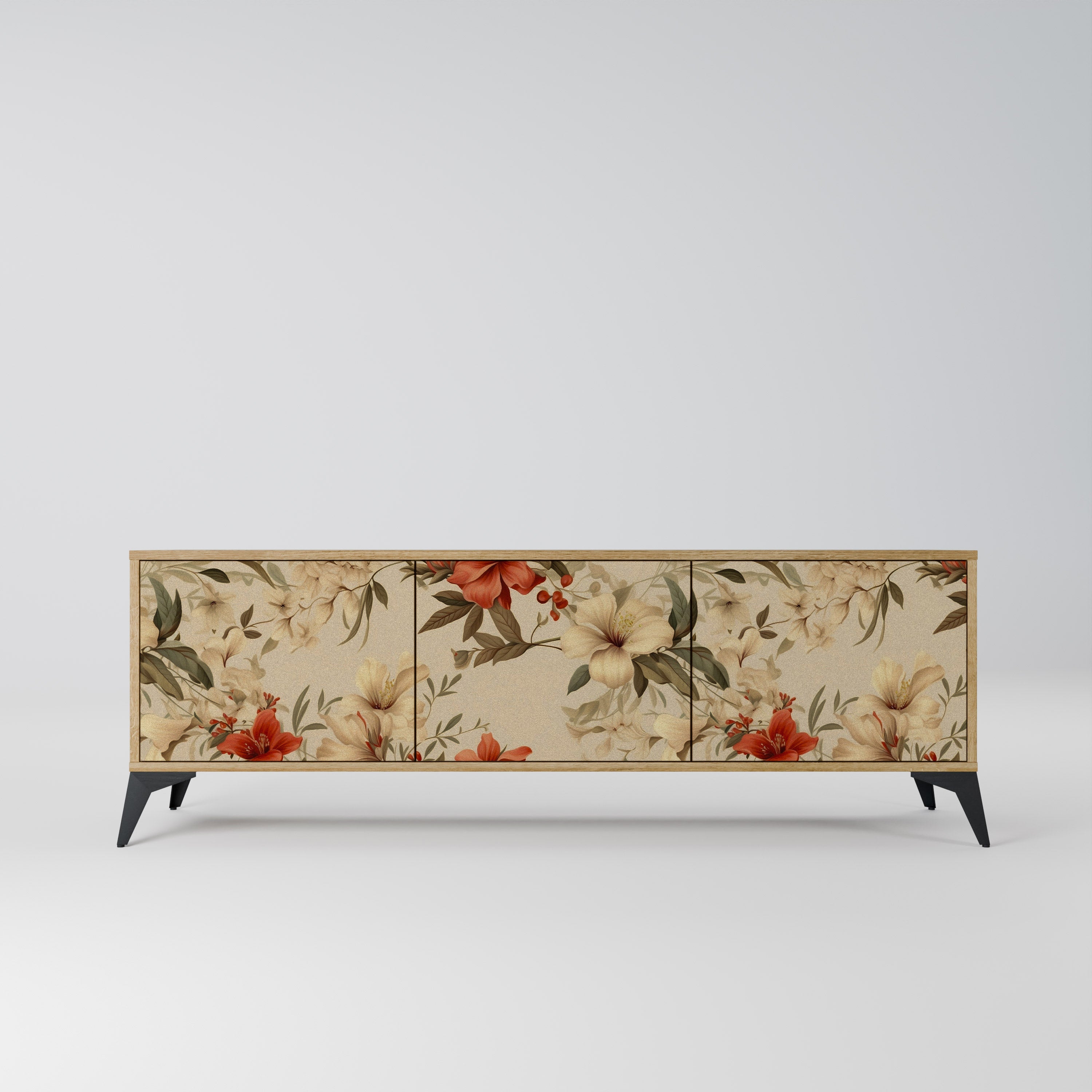 BLOOMING HARMONY TV-Lowboard mit 3 Türen in Eiche-Optik