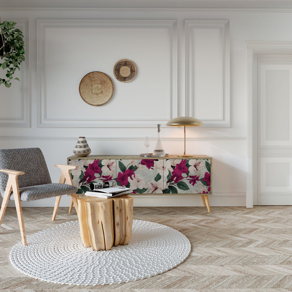 FLOWERET DREAM TV-Lowboard mit 3 Türen in Eiche-Optik