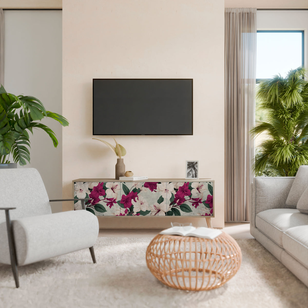 FLOWERET DREAM 3-Door TV Cabinet