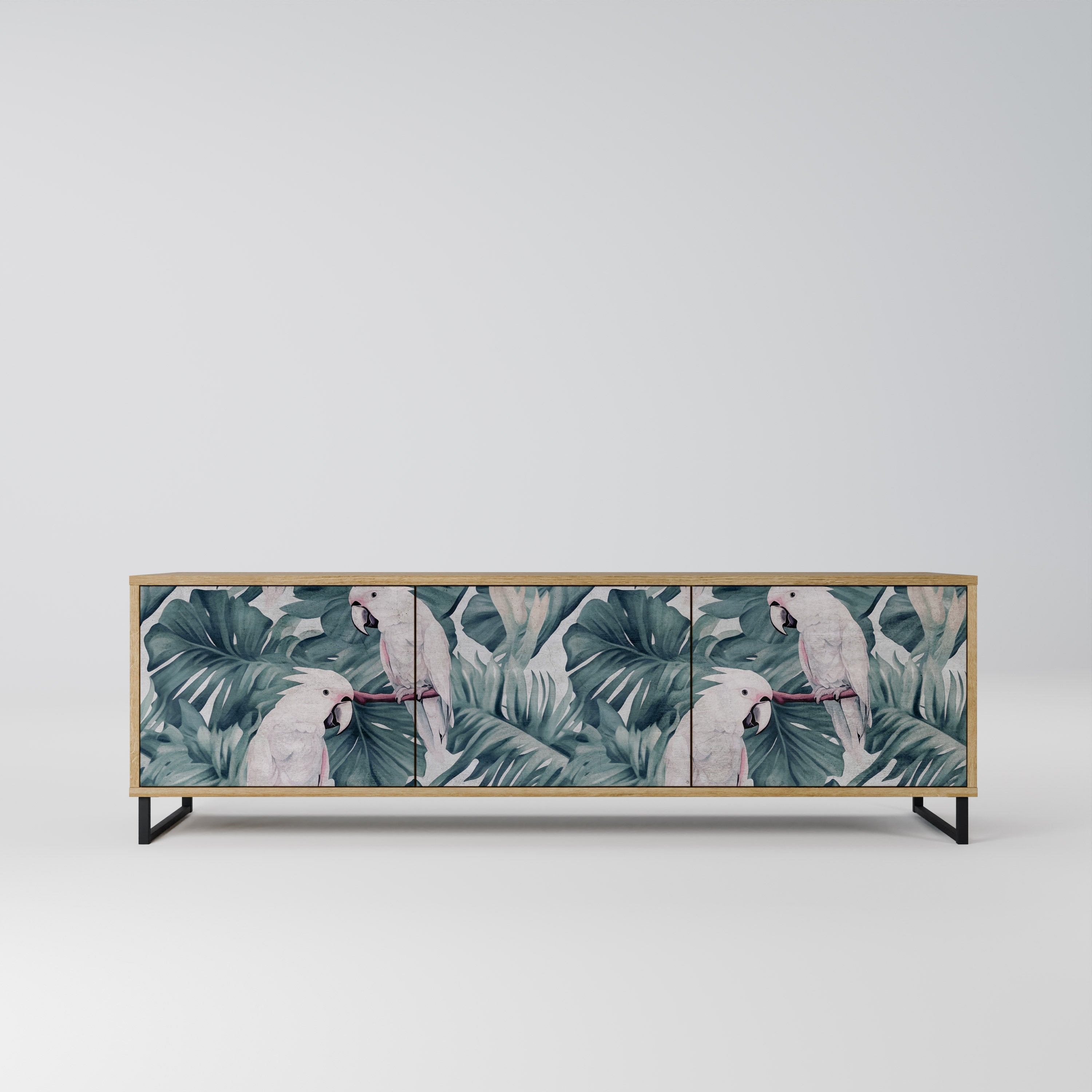 POPINJAY LOOK TV-Lowboard mit 3 Türen in Eiche-Optik