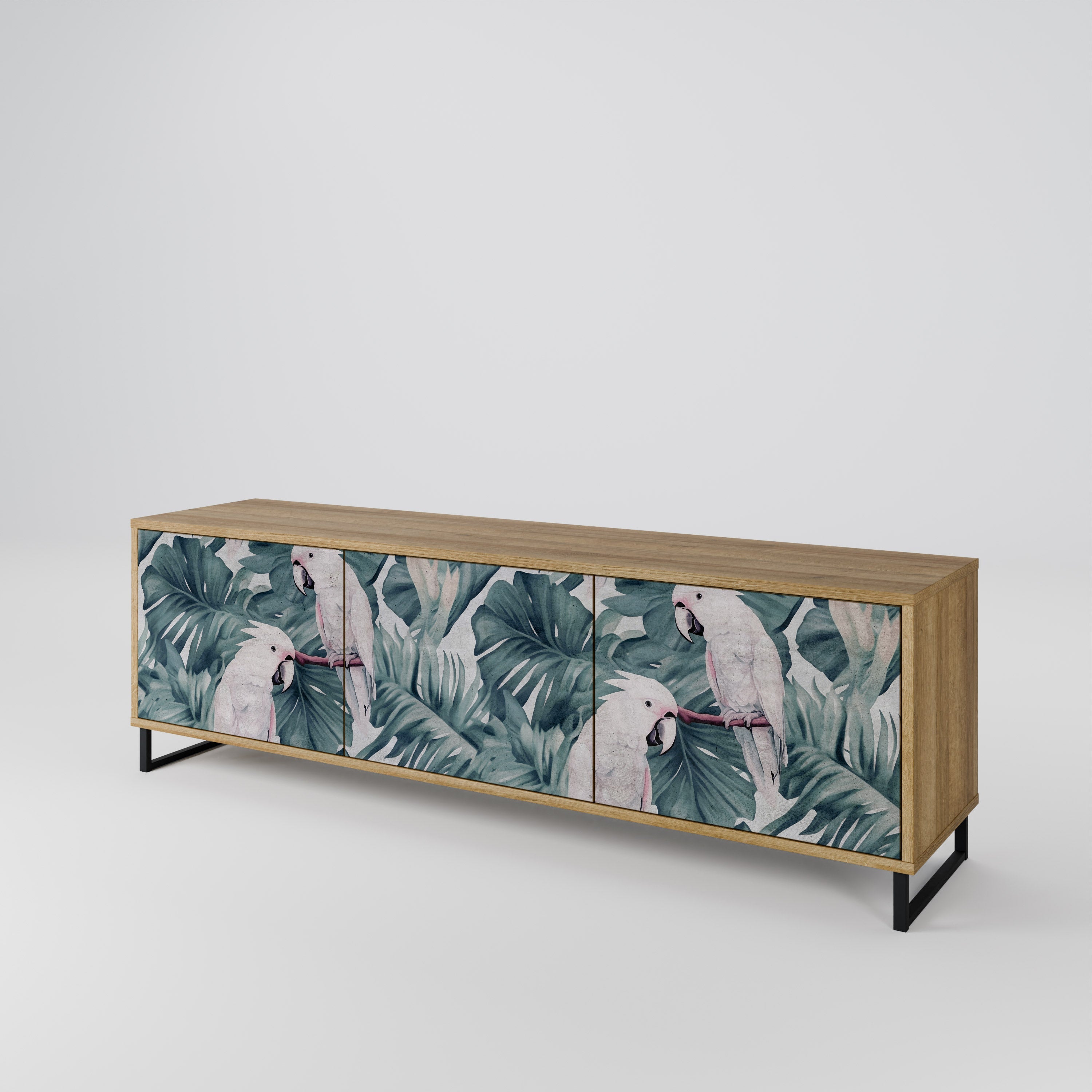 POPINJAY LOOK TV-Lowboard mit 3 Türen in Eiche-Optik