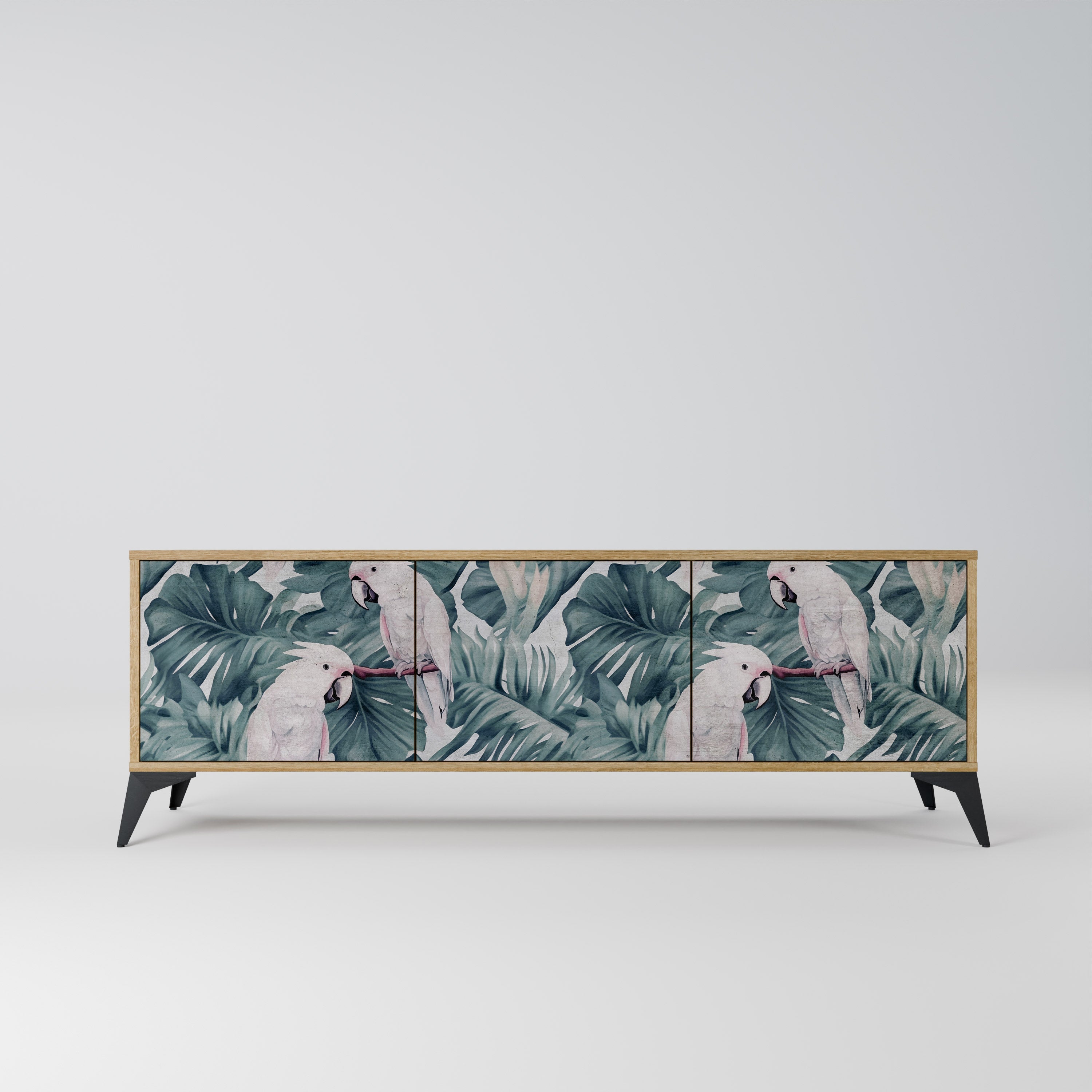 POPINJAY LOOK TV-Lowboard mit 3 Türen in Eiche-Optik