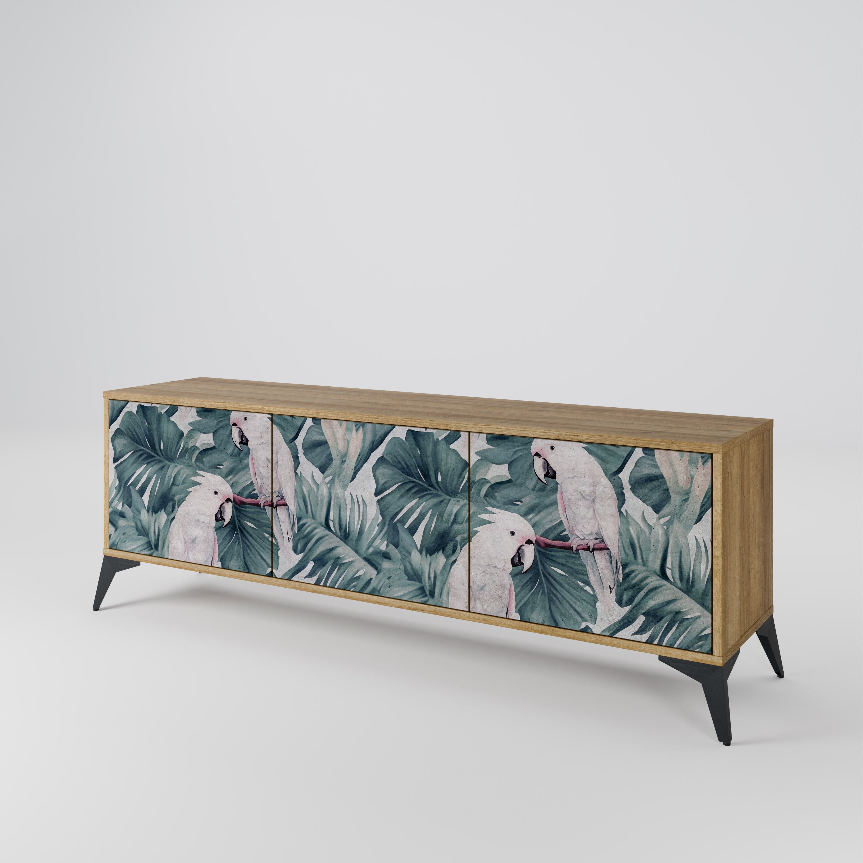 POPINJAY LOOK TV-Lowboard mit 3 Türen in Eiche-Optik