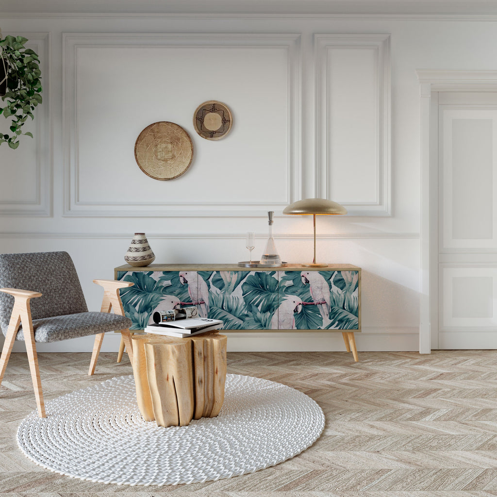 POPINJAY LOOK TV-Lowboard mit 3 Türen in Eiche-Optik