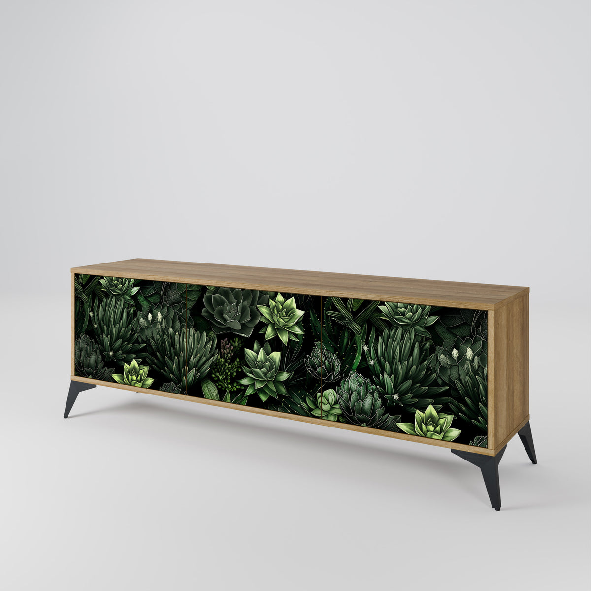 SUCCULENT JUNGLE 3-türiges TV-Lowboard