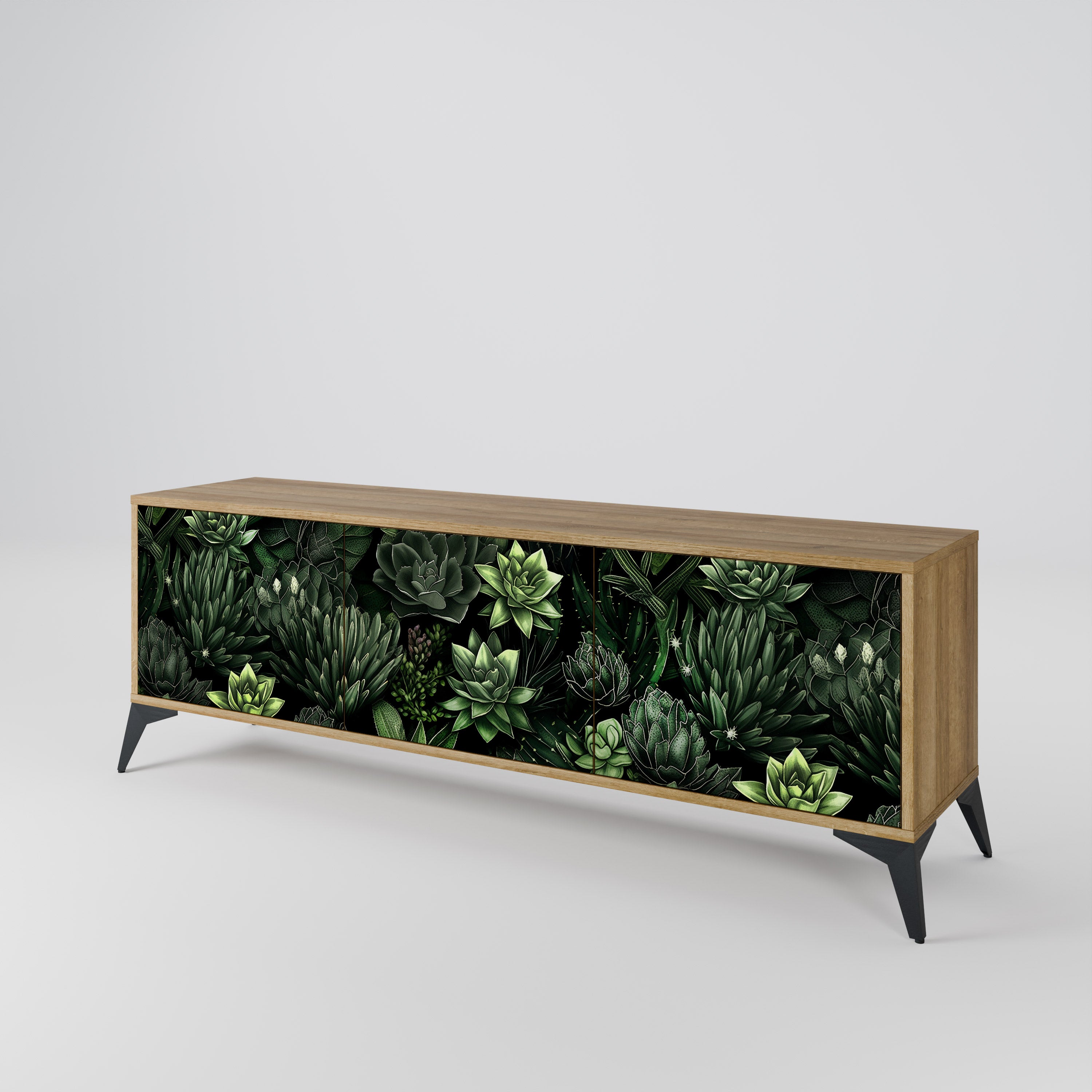 SUCCULENT JUNGLE 3-Door TV Cabinet