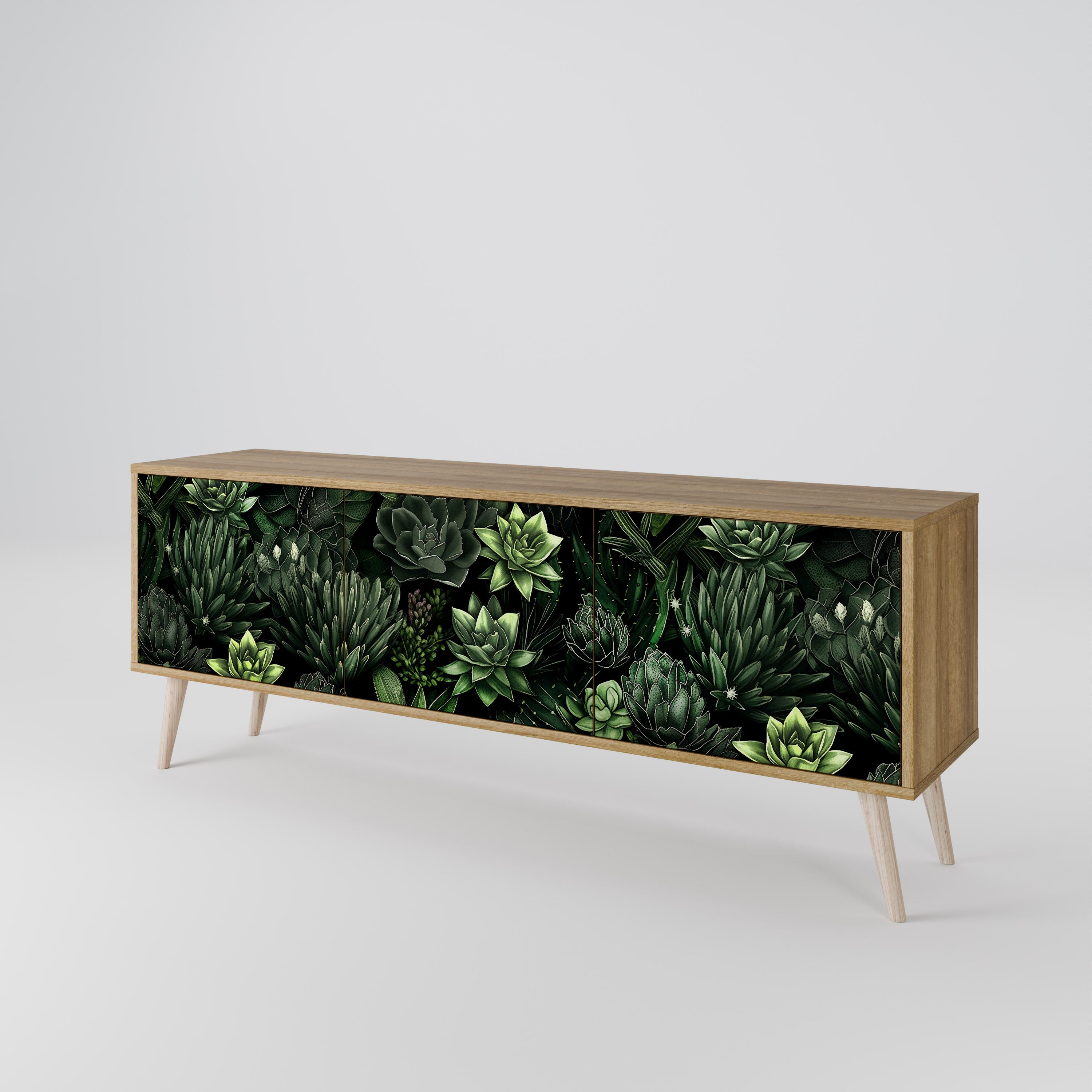 SUCCULENT JUNGLE 3-Door TV Cabinet