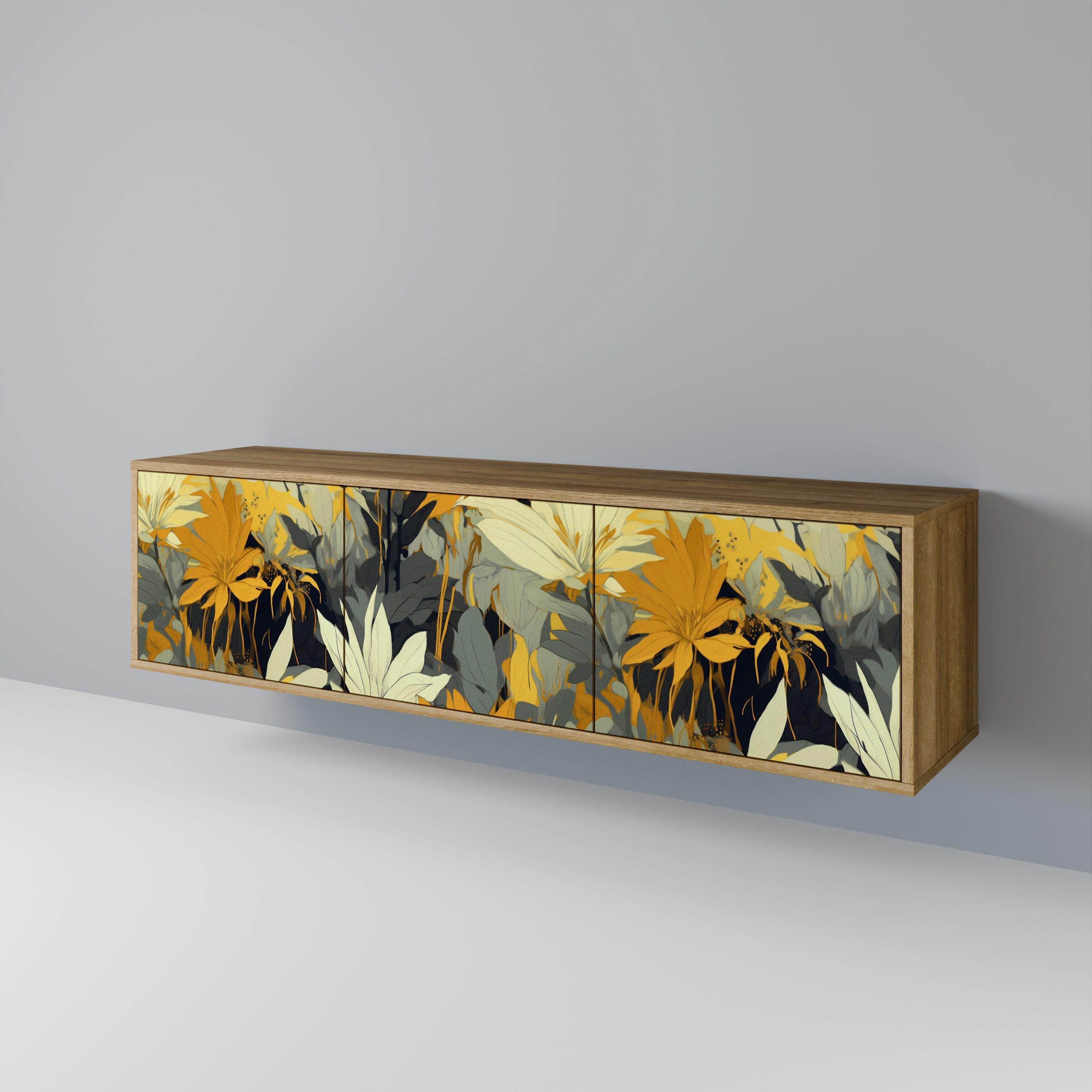 SUNKISSED LILY TV-Lowboard mit 3 Türen in Eiche-Optik