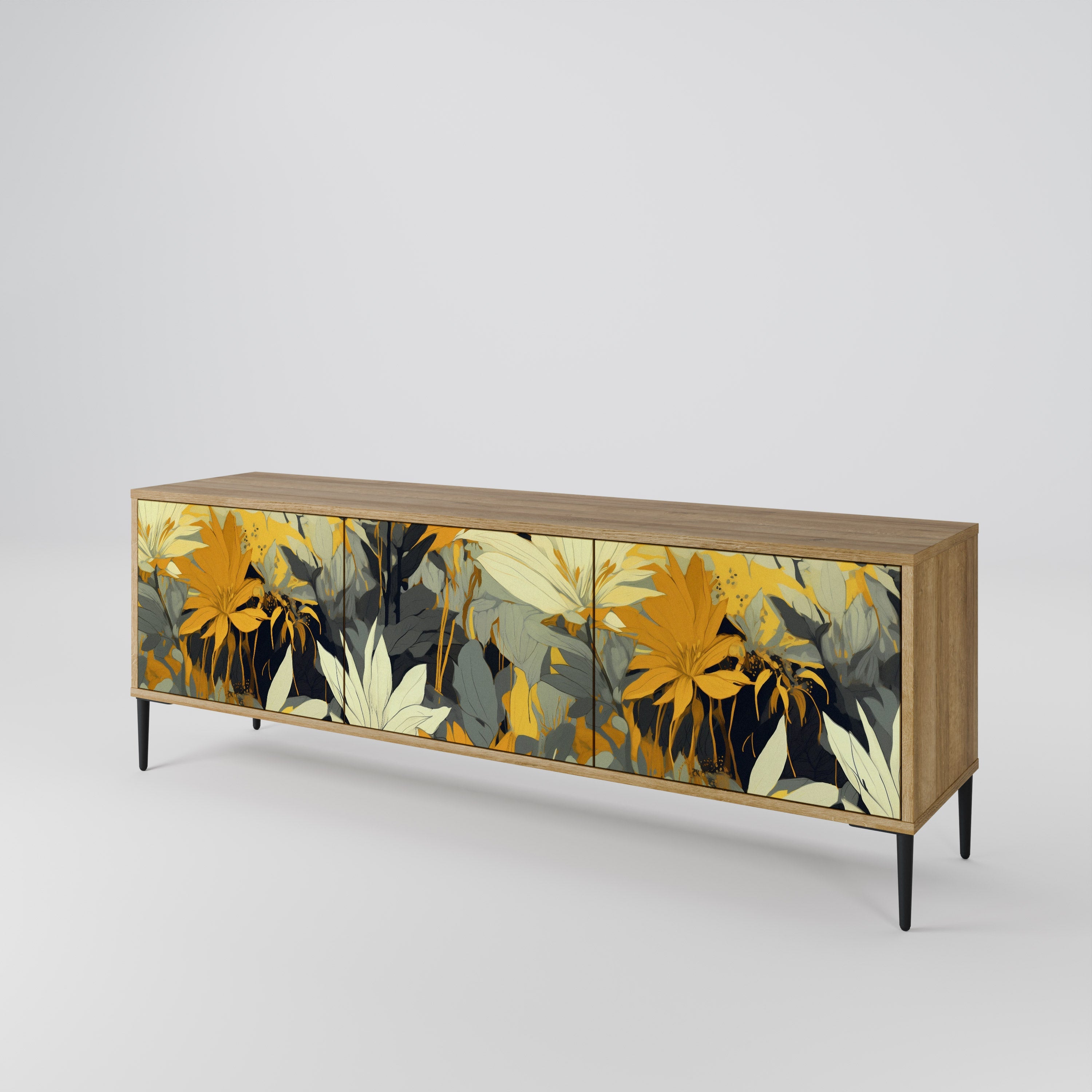 SUNKISSED LILY TV-Lowboard mit 3 Türen in Eiche-Optik