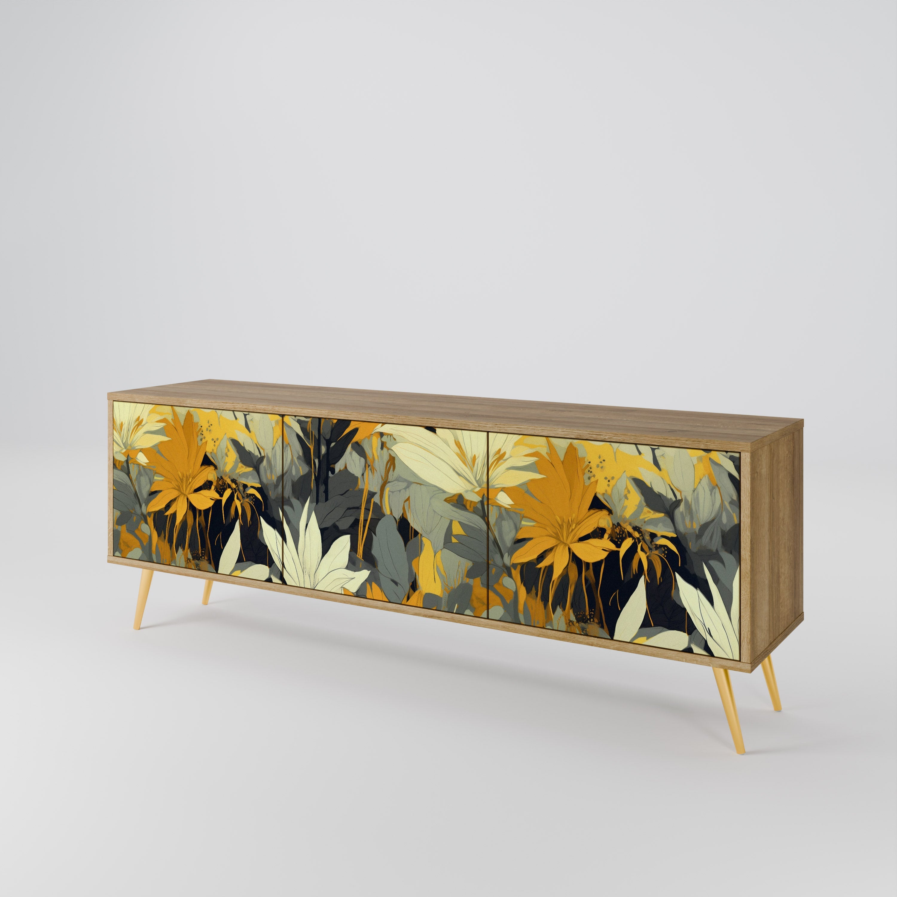 SUNKISSED LILY TV-Lowboard mit 3 Türen in Eiche-Optik