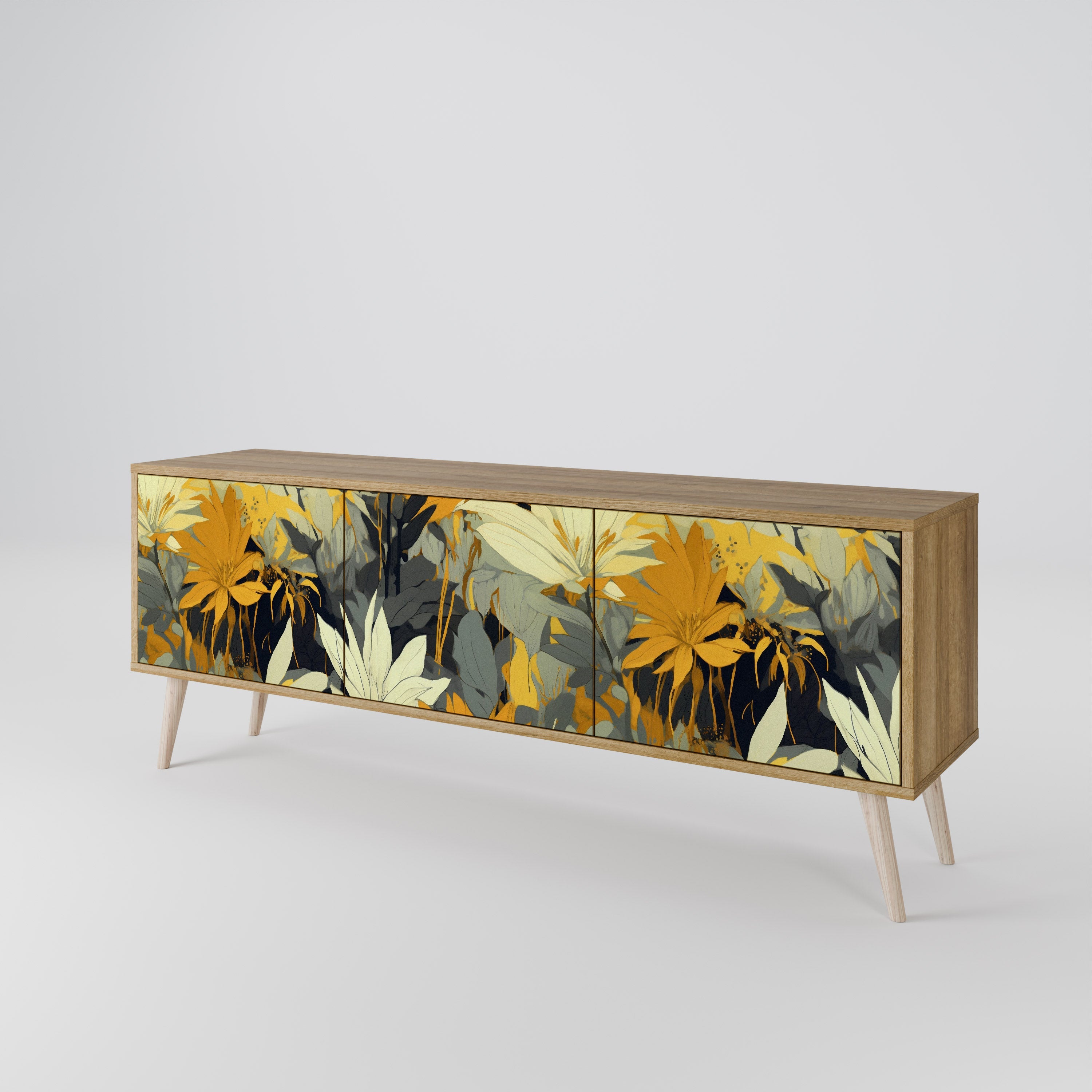 SUNKISSED LILY TV-Lowboard mit 3 Türen in Eiche-Optik