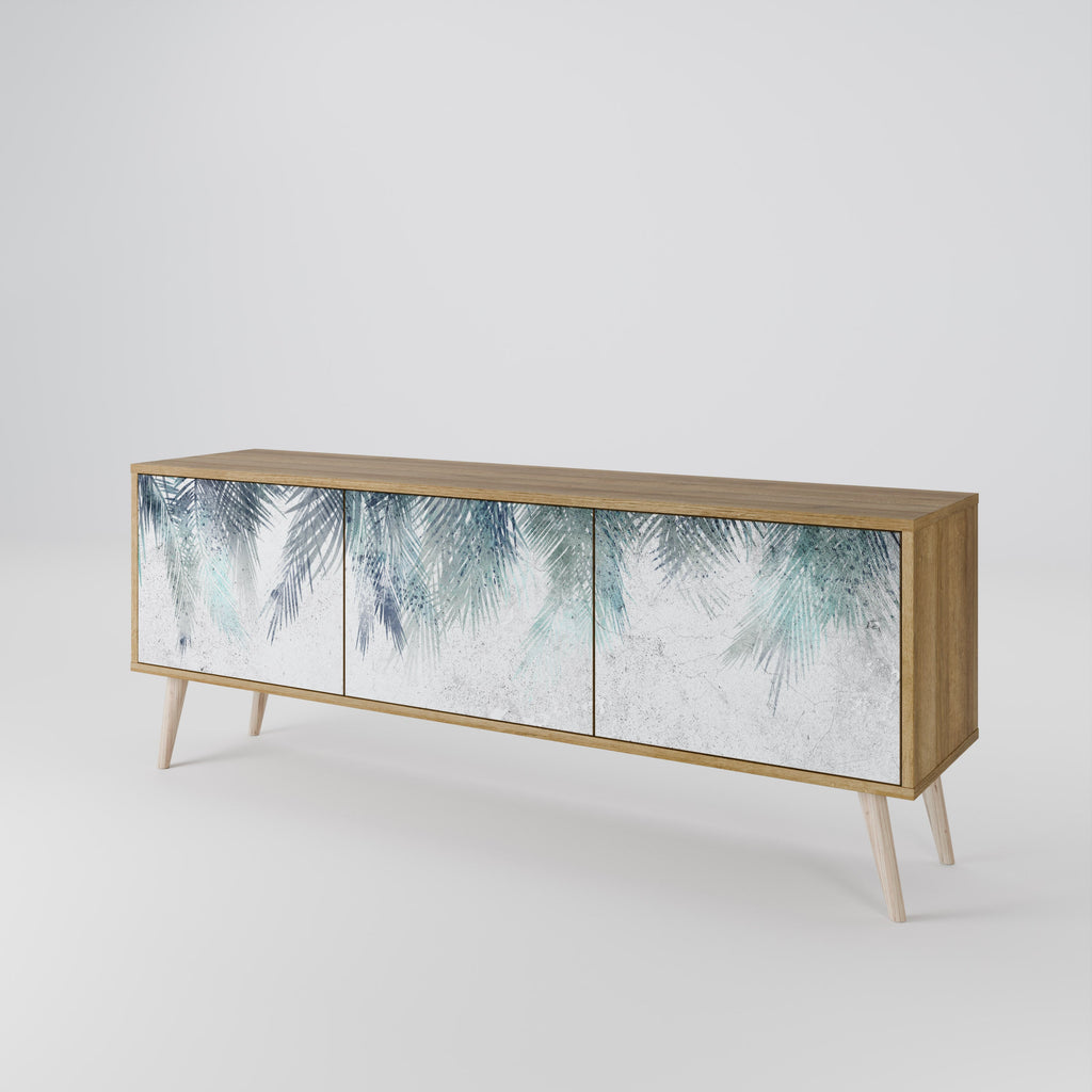 PALM VEIL 3-türiger TV-Ständer in Eichenoptik