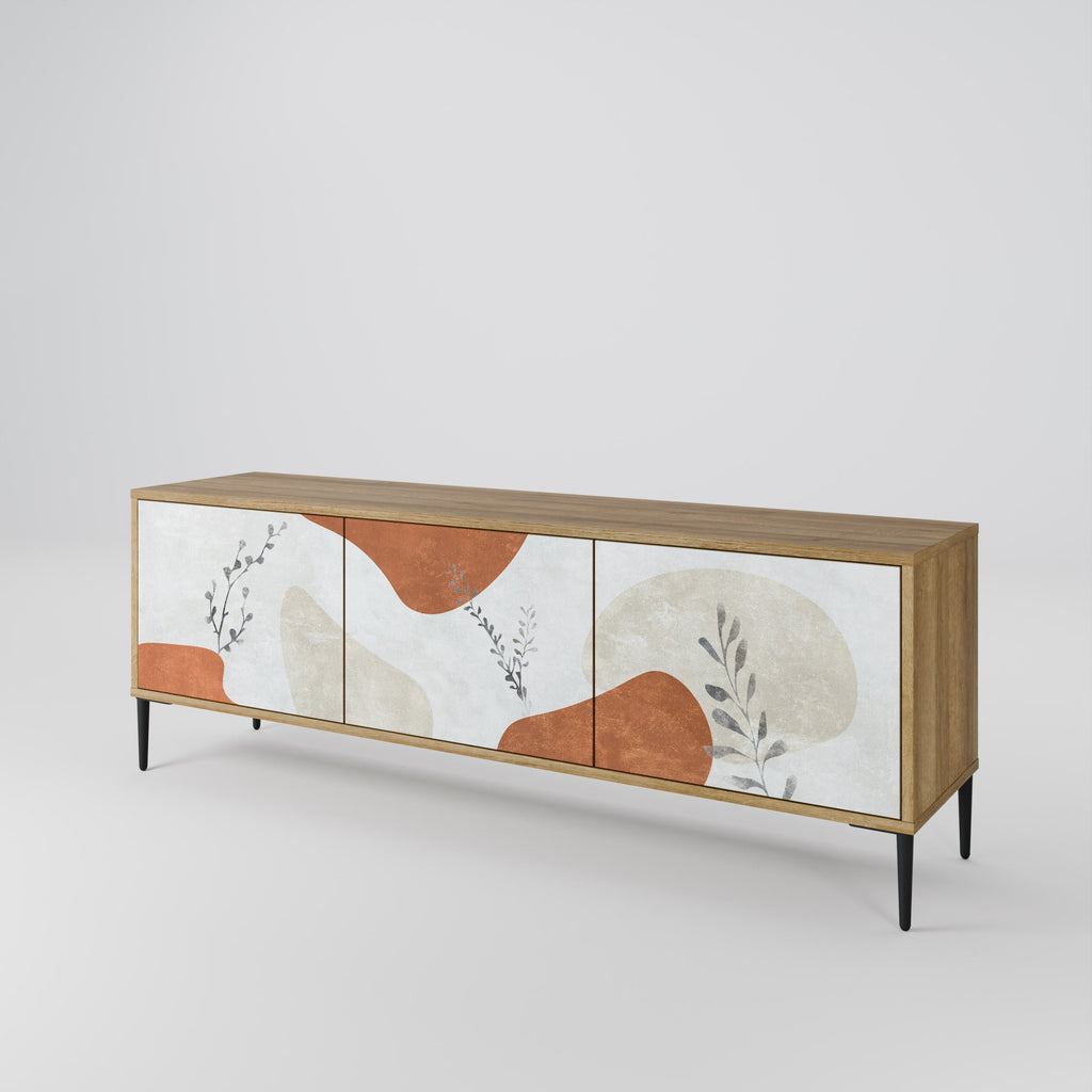 TRANQUIL TWIG TV-Lowboard mit 3 Türen in Eiche-Optik