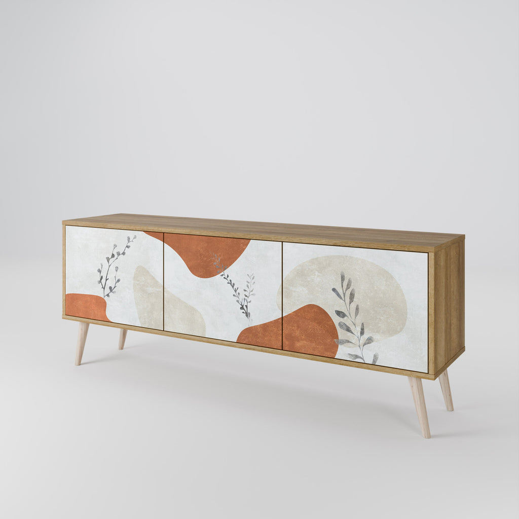 TRANQUIL TWIG TV-Lowboard mit 3 Türen in Eiche-Optik