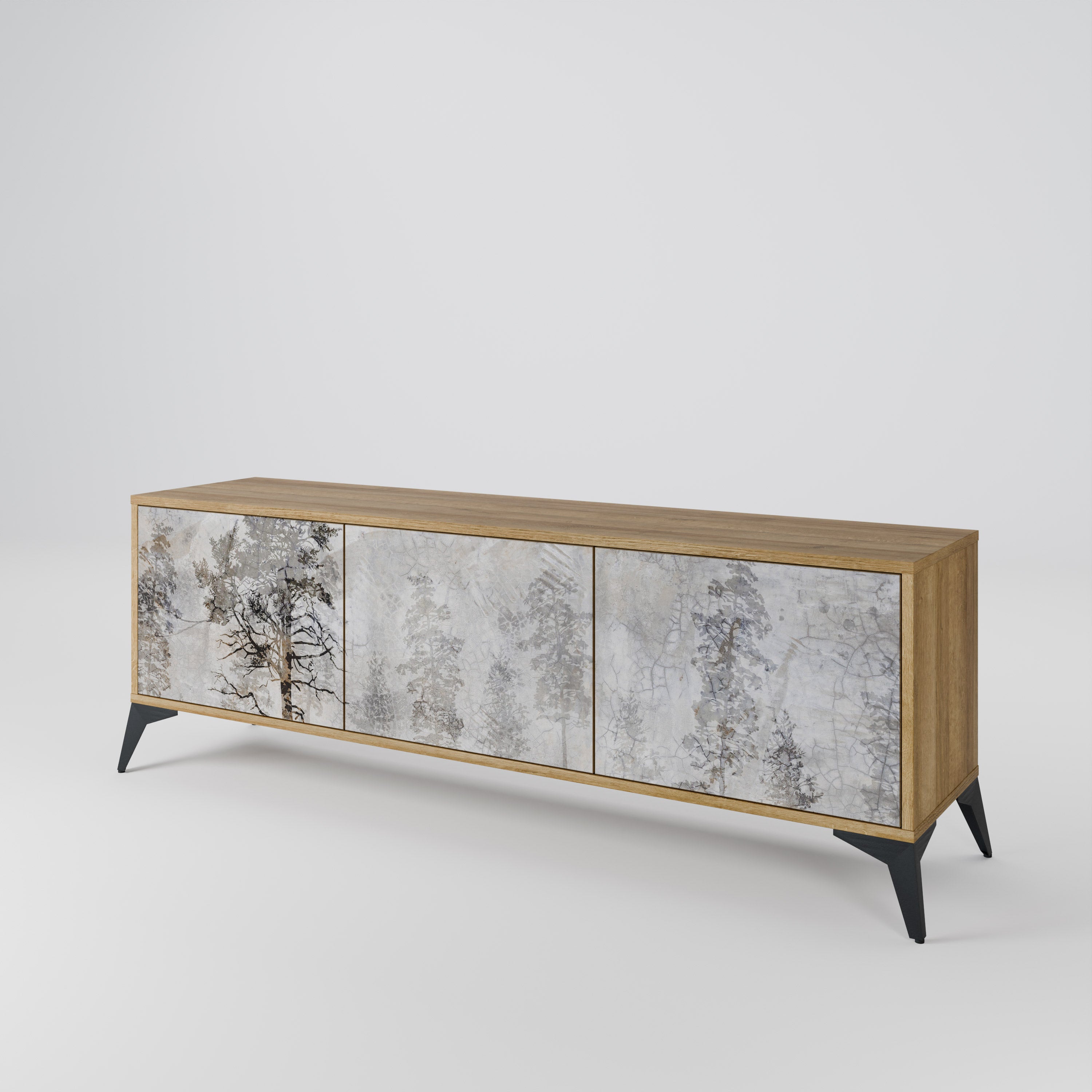 FADE IN THE TREES 3-Door TV Cabinet
