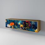 MIDNIGHT BLOSSOM TV-Lowboard mit 3 Türen in Eiche-Optik