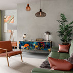 MIDNIGHT BLOSSOM TV-Lowboard mit 3 Türen in Eiche-Optik